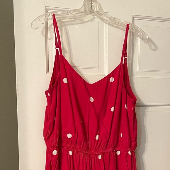 Ann Taylor LOFT Polka Dot Wide Leg Crop Jumpsuit Size Small Petite - Picture 5 of 6